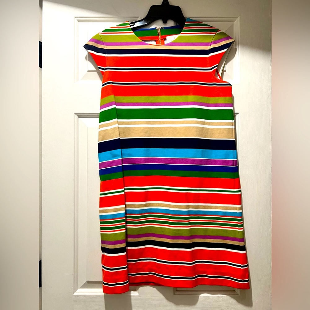 Kate Spade Nico Colorful Striped Shift Dress Size 6